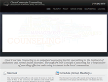 Tablet Screenshot of clearconceptscounseling.com